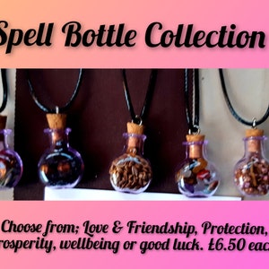 Enchanted Spell bottle pendants