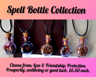 Enchanted Spell bottle pendants