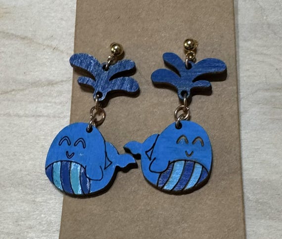 Whale Earrings * Customizations & Personalizations Available