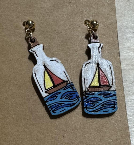 Sailing * Helm * Sailboat Earrings * Customizations & Personalizations Available