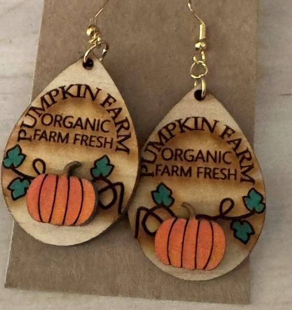 Pumpkin Farm * Organic Farm Fresh Earrings * Customizations & Personalizations Available