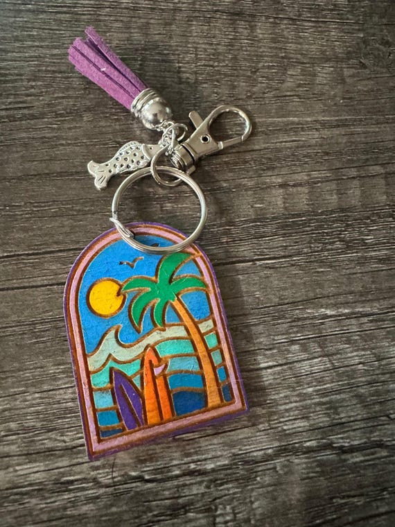 Beach Themed Keychains * Bag Tags * Bag Charms - Several Options Available