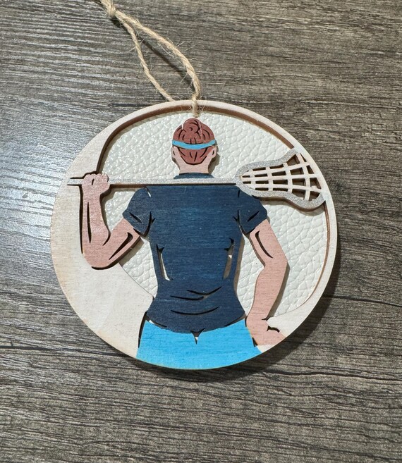 Customizable Lacrosse LAX Ornament * Male or Female * Car Tag * Car Charm