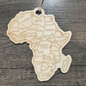 File digitale della mappa di viaggio dell'Africa - Solo file SVG