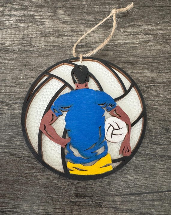 Customizable Volleyball Player Ornament * Male or Female  * Car Tag * Car Charm