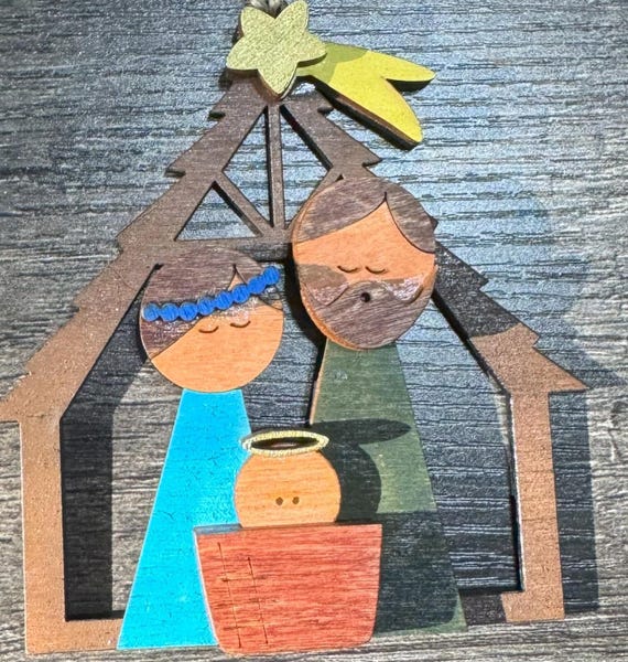 Cut Out Nativity Ornament * Christmas Ornament