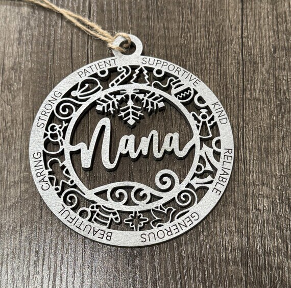 Nana Christmas Ornament - Several In-Stock Options & Customization Available