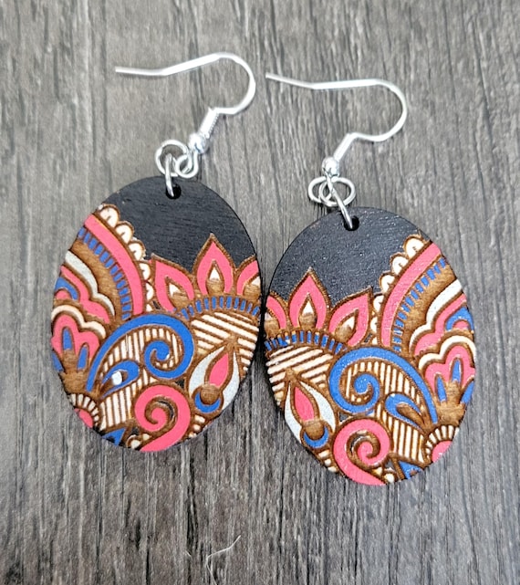 Paisley Designed Earrings * Options Available