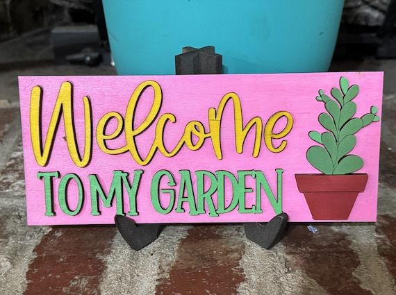 Hand‑Painted Plant Lover Mini Signs – Succulent Decor, Garden Shelf Art, Cute Plant Mom Gifts: Minis and Horizontal Versions