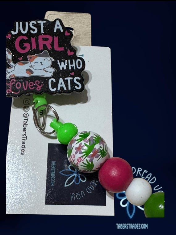 Just a Girl Who Loves Cats Name Badge Reel
