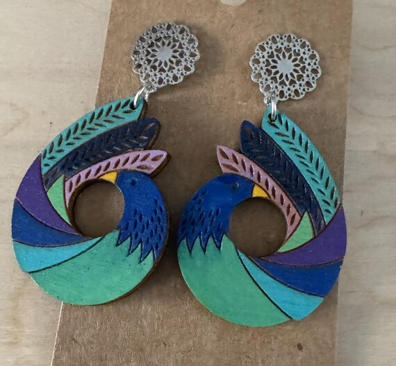 Peacock Swirl Earrings