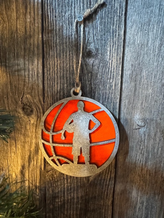 Basketball Shilouette Custom Ornaments * Custom & In-Stock Options Available
