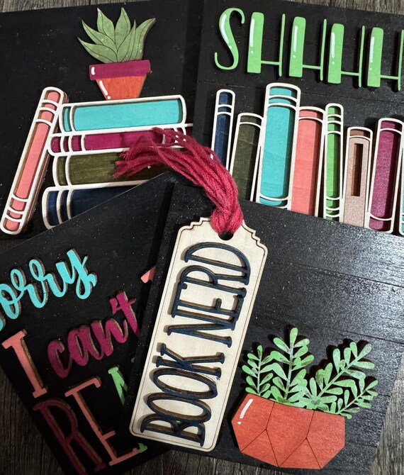 Reading and Book Interchangeable Tiles for Frames * Classroom or Library * Mantle Decor * Dorm Decor