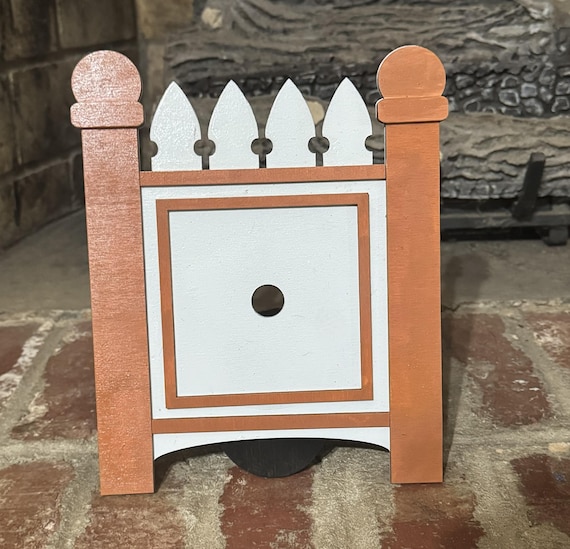 Fence Frame Display • Mini Picket Fence Stand • Interchangeable Tile Holder for Home Decor