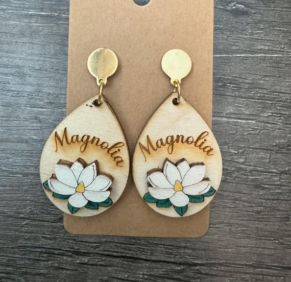Flower * Floral * Magnolia Earrings