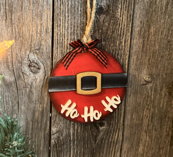 Santa Claus Costume - Ho Ho Ho Ornament - Custom and In Stock Available