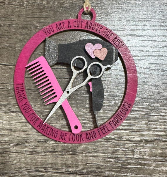 Hair Dresser * Beautician * Barber Ornament * Several Styles Available - In Stock and Custom Orders Available