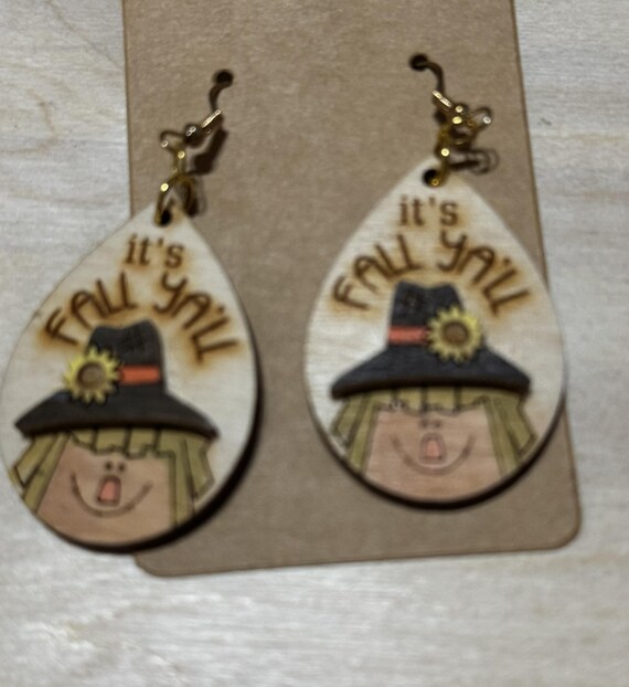 It's Fall Y'all Scarecrow Earrings