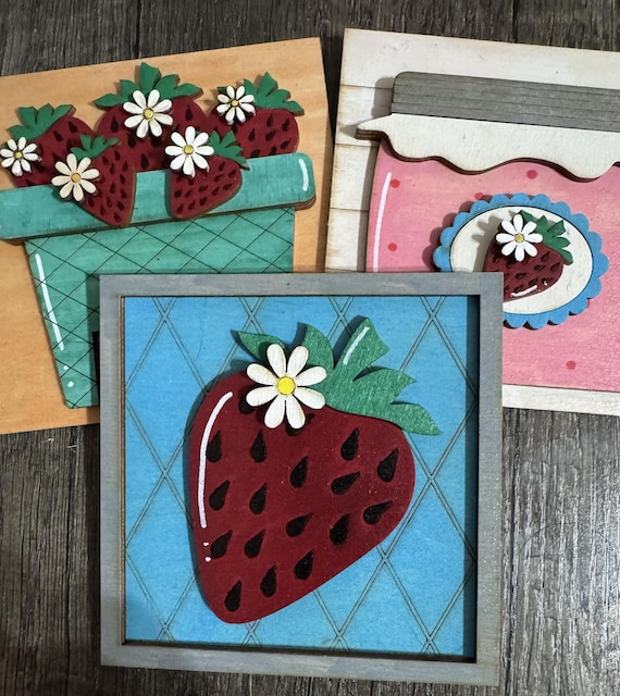 Strawberry Themed Interchangeable Tiles * Jam