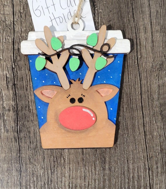 Reindeer Ornament Gift Card Holder - 2 Options