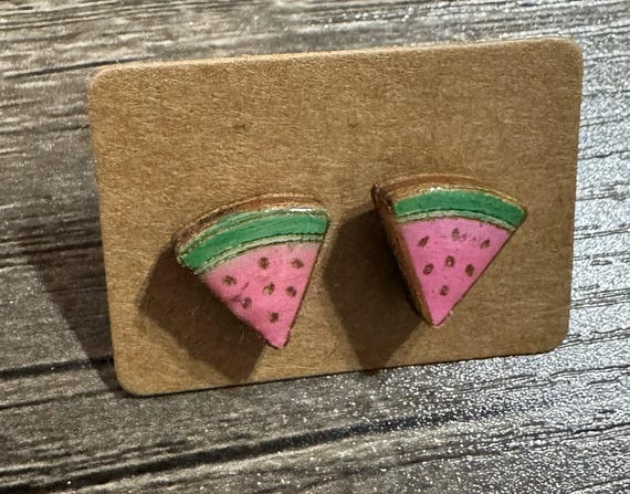 Watermelon Stud Earrings* Options and Customizations Available