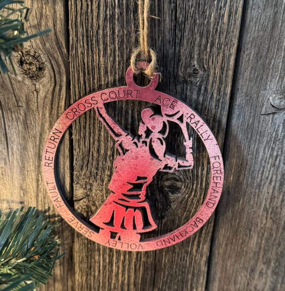 Tennis * Custom Ornaments * Custom & In-Stock Options Available