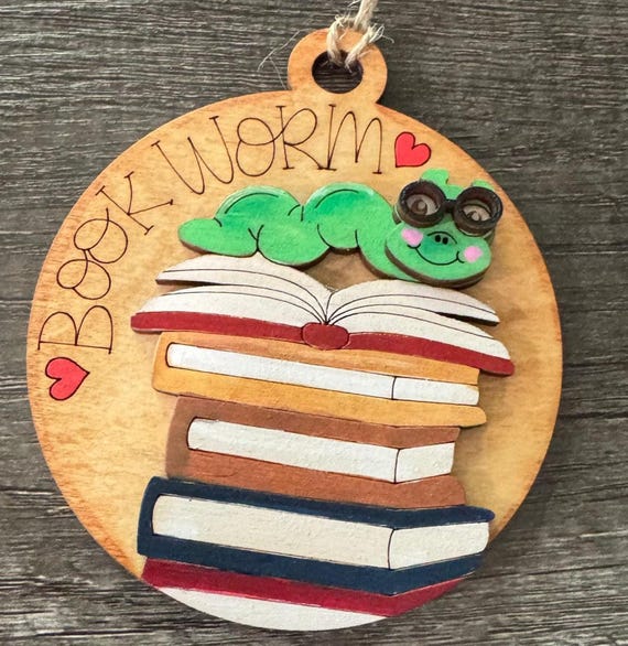 Reading * Bookworm Ornament