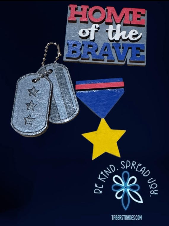 American * Military * Home of the Brave * Themed Refrigerator Magnets