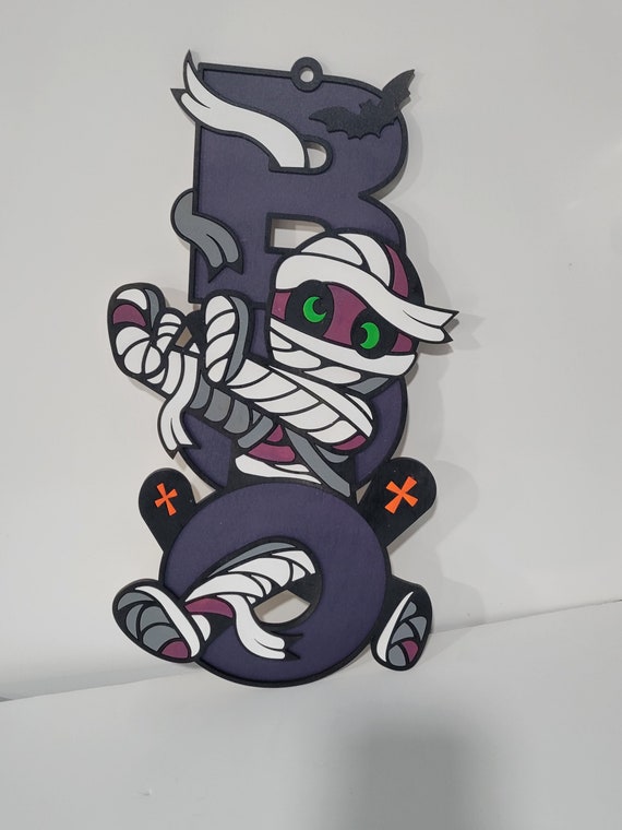 Mummy Boo Wood Sign, Halloween Decoration