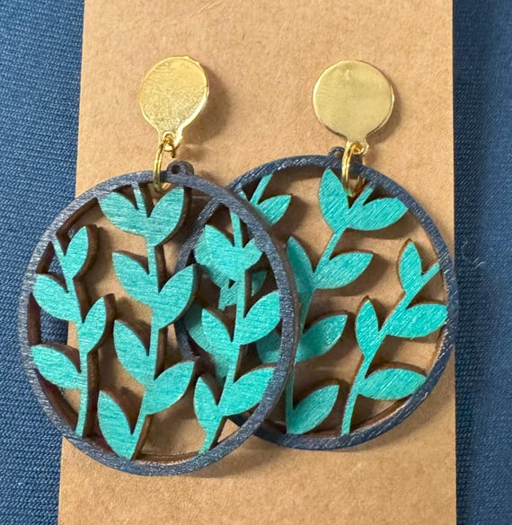 Leaves Round Earrings
