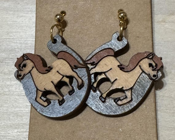 Horse & Horseshoe Earrings