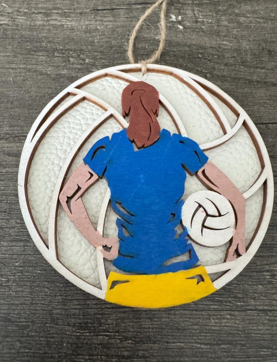 Volleyball Player * Team Ornament * Car Tag * Car Charm * Customizable Options Available