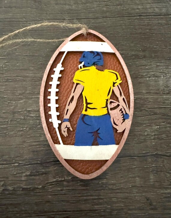 Girl Football Player * Team Ornament  * Car Tag * Car Charm