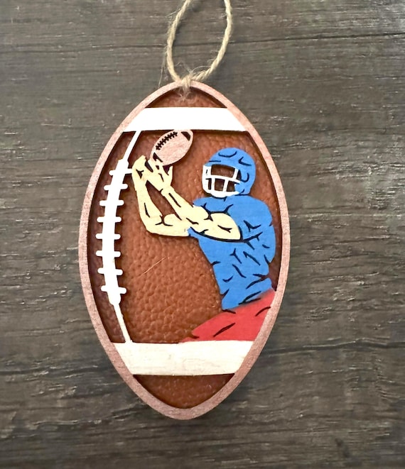 Customizable American Football Player Ornament * Male  * Car Tag * Car Charm