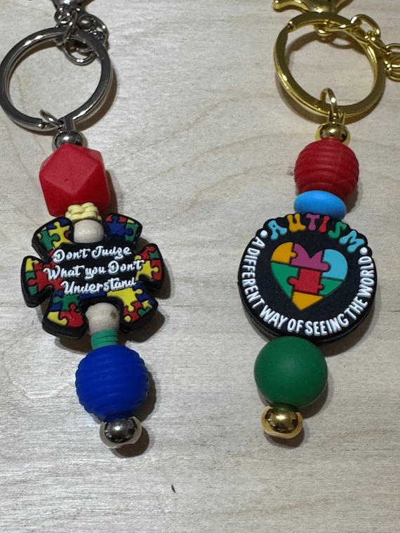 Autism Keychain * Name Badge Reel Holder * Bag Tags * Bag Charm