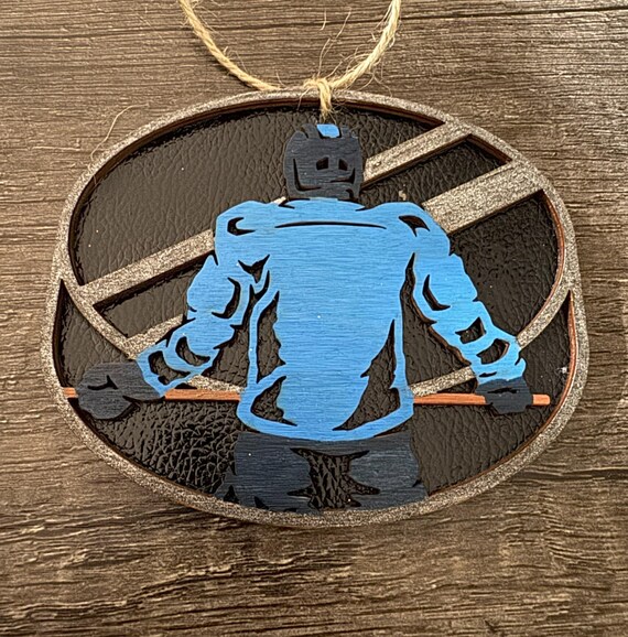 Ice Hockey Player * Team Ornament * Car Tag * Car Charm * Customizable * In Stock Options Available