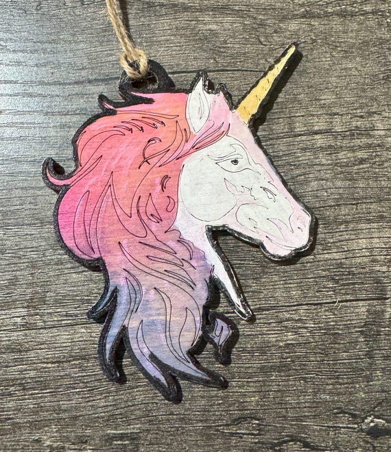 Watercolor Unicorn * Christmas Ornament