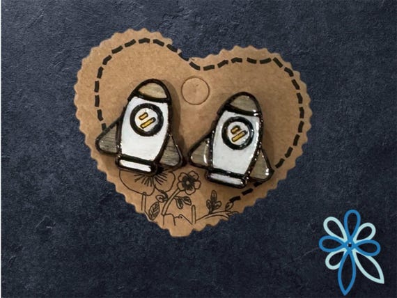Rocket Space Stud Earrings