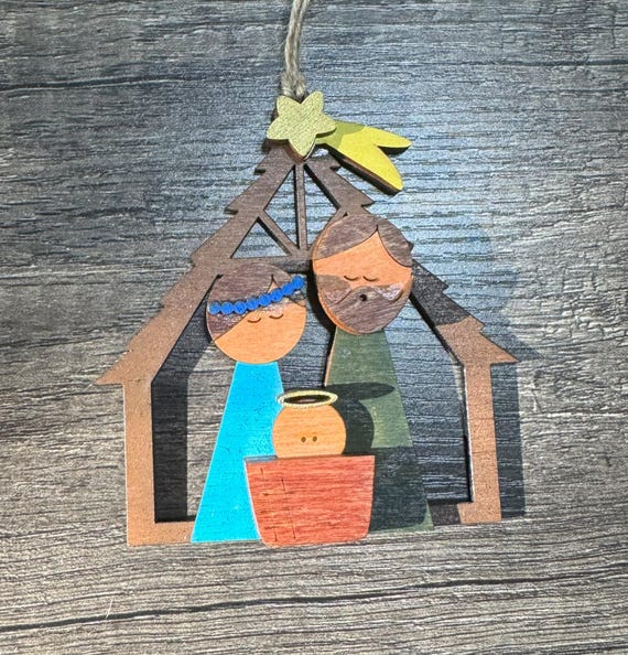 Cut Out Nativity Ornament * Christmas Ornament