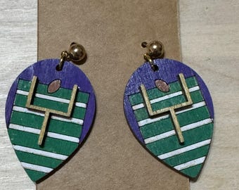 American Football Earrings: Touchdown Design, Football Mom Style