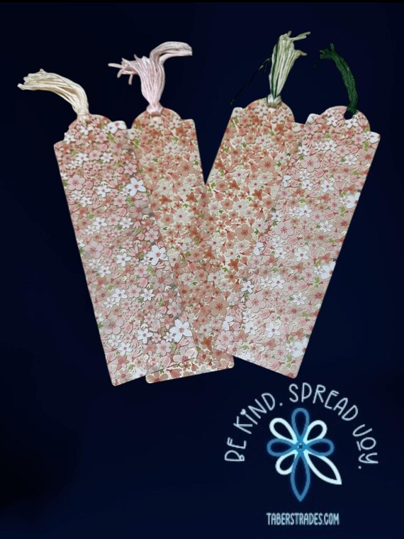 Floral * Peach & Pink Flowers Bookmark