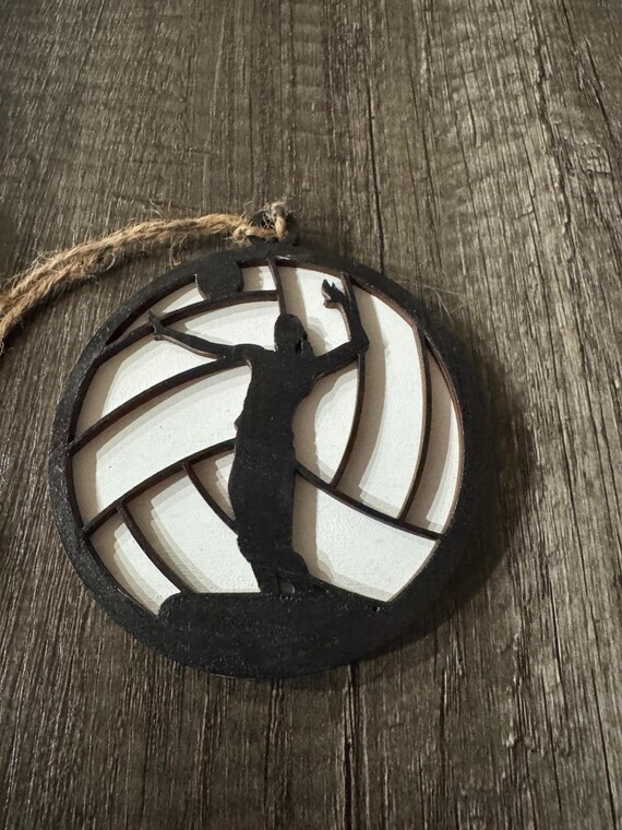 Volleyball * Silhouette Custom Ornaments * Custom & In-Stock Options Available
