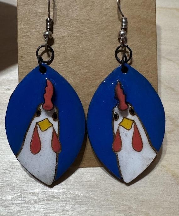Chicken * Rooster Earrings * Options and Customization Available