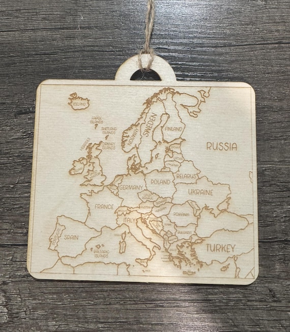 Travel Europe Ornament or Magnet * Commemorative Trip Vacation Ornament * Color Your Own