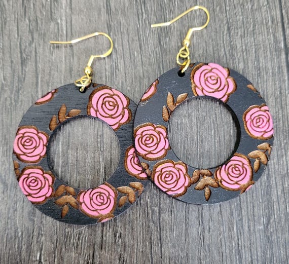 Rose Themed Earrings * Options Available