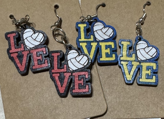 Volleyball Love Earrings - Options Available