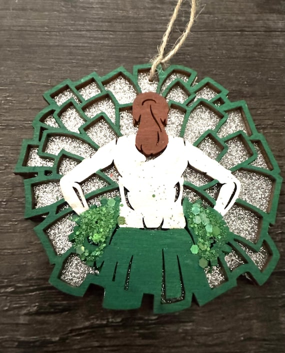 Customizable Cheerleading Ornament * Pom-Pom Outline * Female Cheerleader * Car Tag * Car Charm