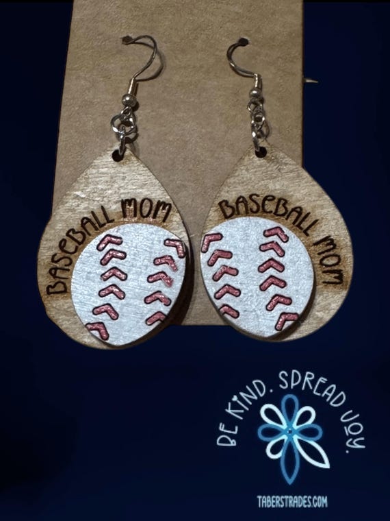 Sports Mom Earrings * Customizable Wood Earrings * Variety of Sports and Options