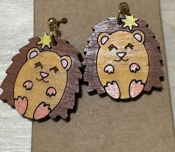 Hedgehog Earrings * Options Available