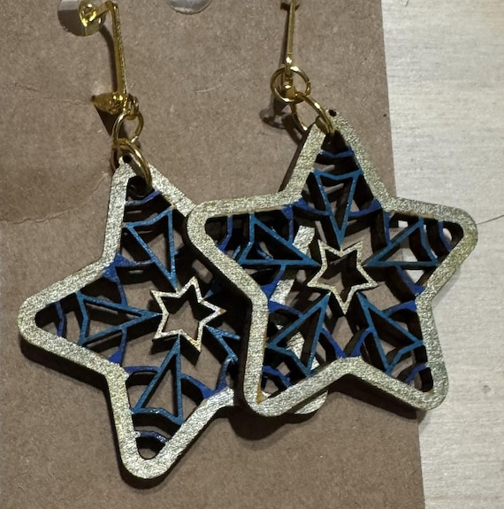 Cut Out Star Earrings * Customizations & Personalizations Available